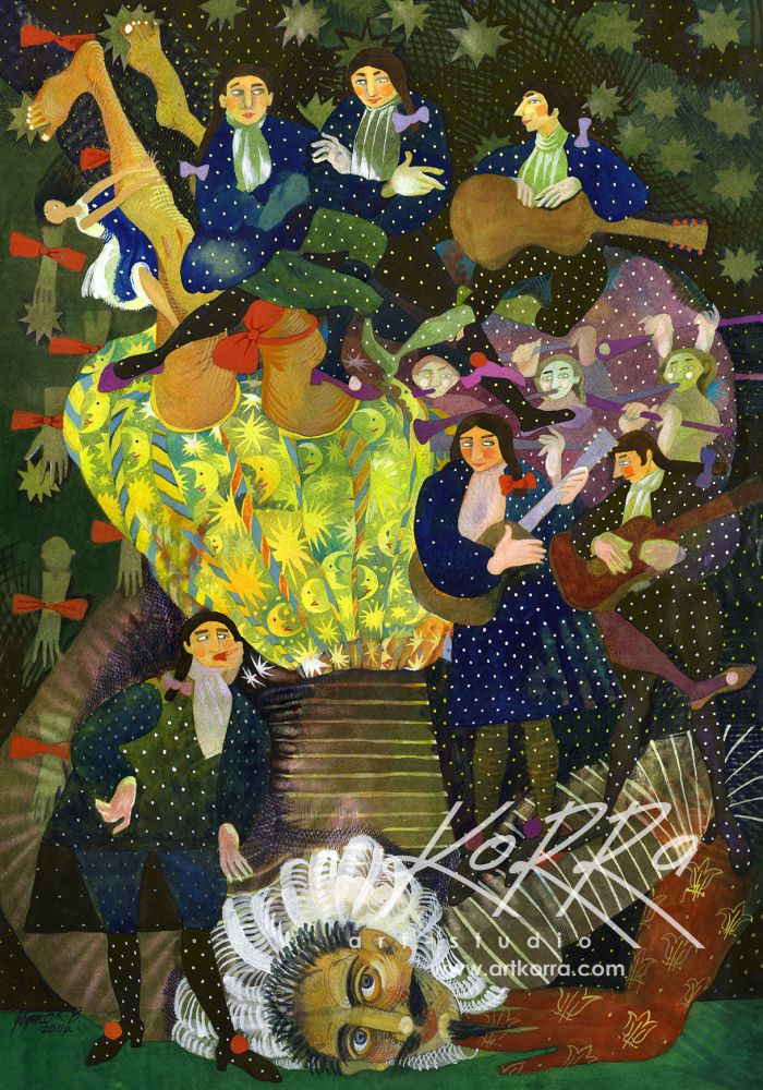 Kateřina Radko, Don Juan. Overture, 2011, papír, akvarel, kvaš, 63x55